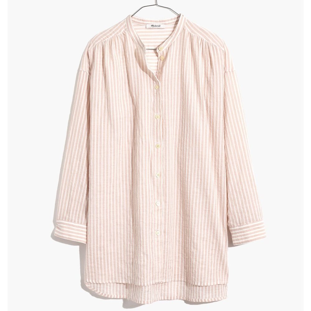 [NWT] Madewell Striped Banded Collar Tunic - Picture 4 of 5
